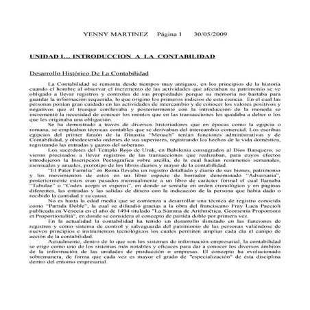 Yennis. M (2009) Introduccion A La Contabilidad