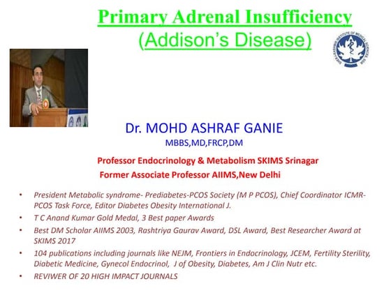 approach to addison diseaseincluding management protocols ppt | PPT