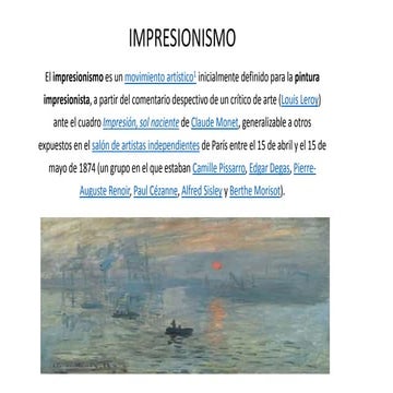 Presentacion de power point ( IMPRESIONISMO)