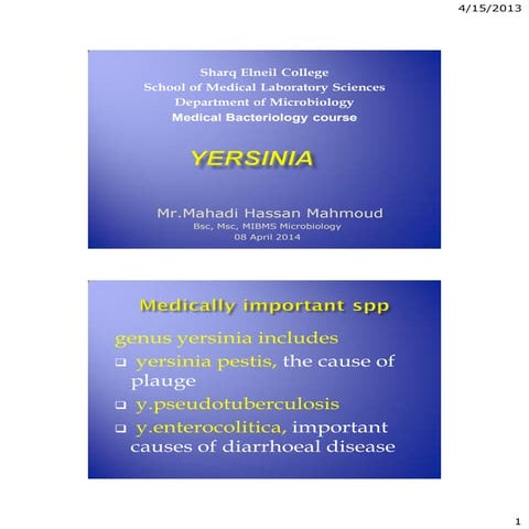Yersinia mahadi ppt