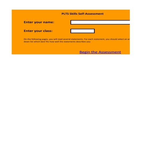 Yes Plts Self Assessment