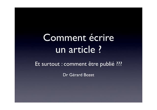 Publish ? Yes We Can !