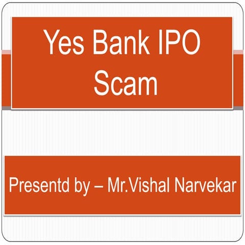 Yes bank IPO scam