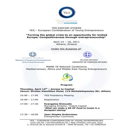 Yes execom athens program