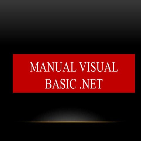 Manual visual basic .net 