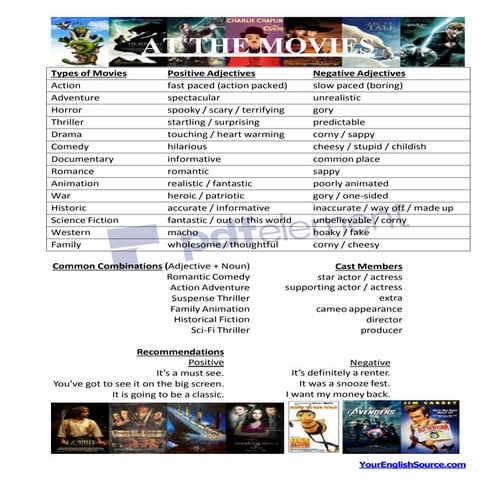 Lesson - At the movies