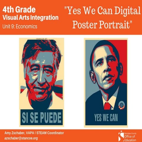 Yes We Can Cesar Chavez and Barack Obama Digital Portrait