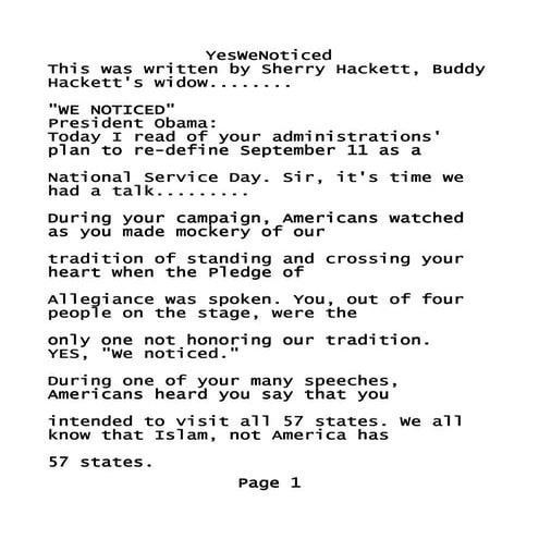 Yes Obama, we noticed... | PDF
