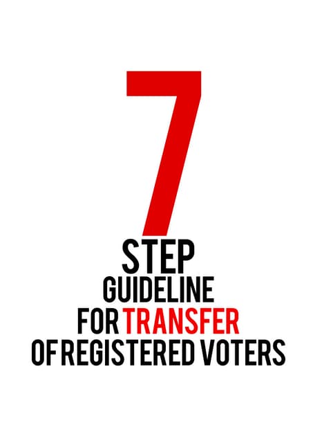 Nigeria Voters transfer guideline 2015