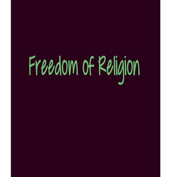 Freedom Of Religion