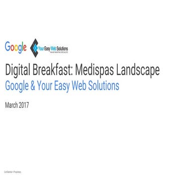 Google HQ Breakfast for Medispas Google Presentation