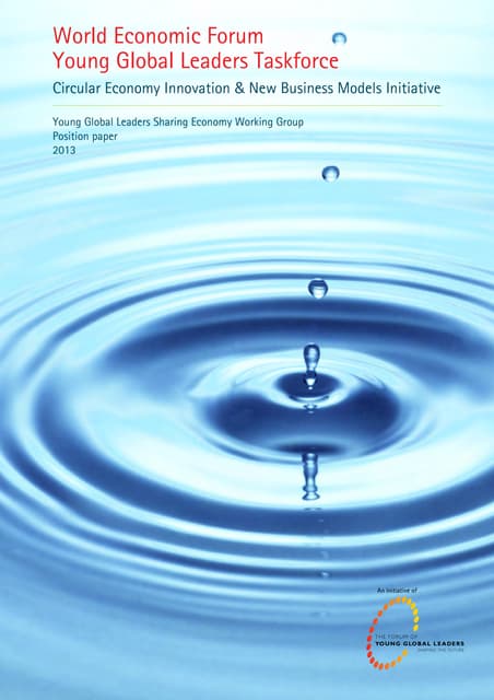 World Economic Forum Young Global Leaders Sharing Economy Position Paper June...