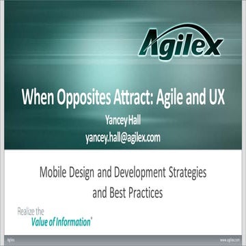 When Opposites Attract: Agile and UX