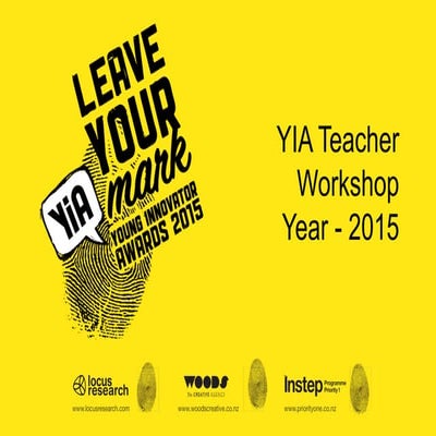 YiA Teachers Workshop 2015