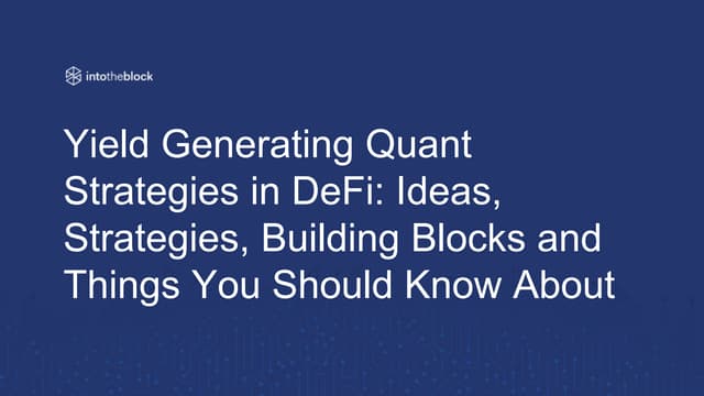 A Journey into Yield Generating Strategies in DeFi