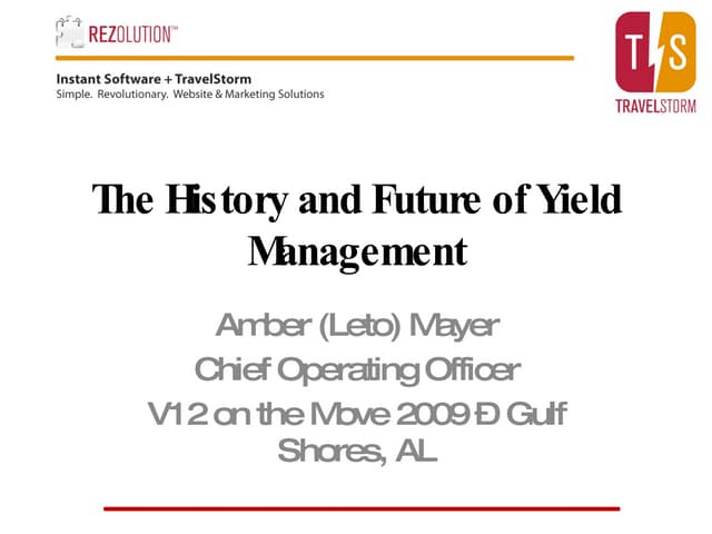 Yield Management   V12 On The Move 2009