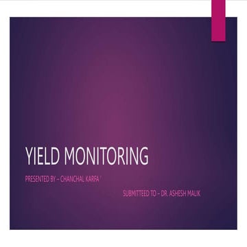 YIELD MONITORING.pptx