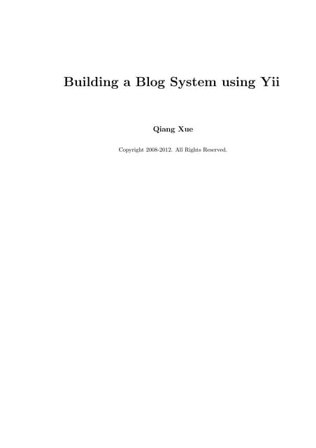 Yii blog-1.1.9