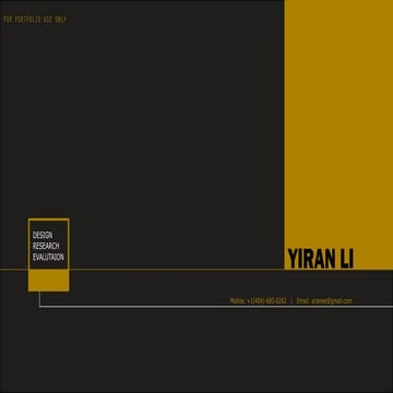 Yiran Li Interaction Designer Portfolio