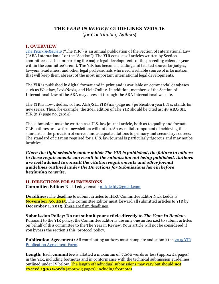 2015 YearinReview Guidelines for Contributing Authors