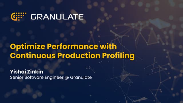 stackconf 2022: Optimize Performance with Continuous Production Profiling