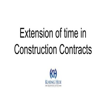 Extension of time in construction contracts
