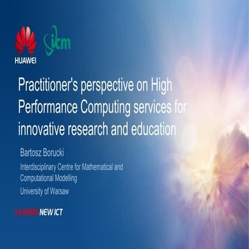 Practitioner's perspective on High Performance Computing services for innovat...