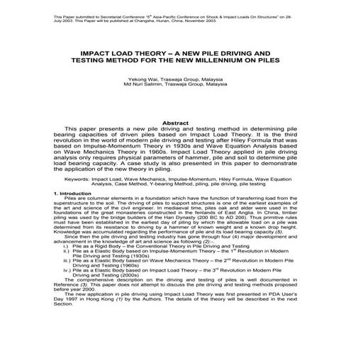 YJACK | Impact Load Theory Tech Paper 2003 - Impact Load Theory - A New Testi...