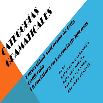 Categorías gramaticales