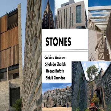 Stones: Building materials 