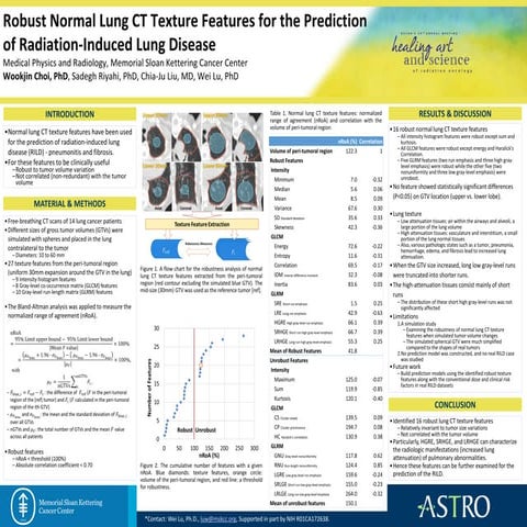 Robust Normal Lung CT Texture Features for the Prediction of Radiation-Induce...