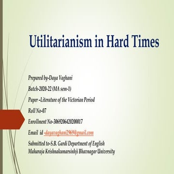 Utilitarianism in Hard Times
