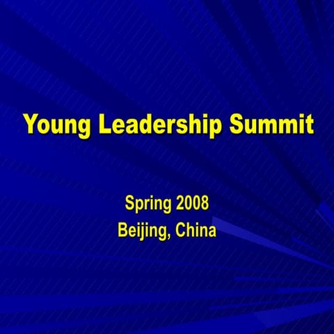 Young Leadership Summit 2008 Spring