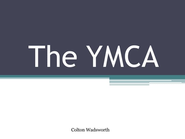 Ymca presentation