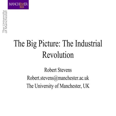 The Big Picture: The Industrial Revolutiona talk in berlin, 2008, about indus...