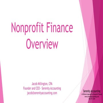 Nonprofit Accounting and Form 990 Overview