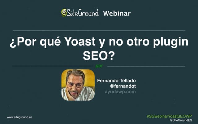 Presentación Webinar “¿Por qué Yoast y no otro plugin SEO?”