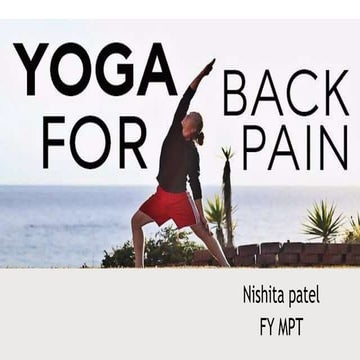 Therapeutic  Yoga   for  low  back  pain