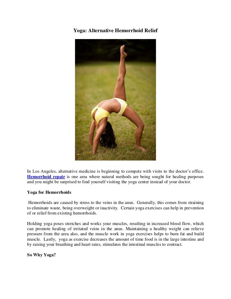 Yoga alternative hemorrhoid relief
