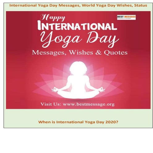 International Yoga Day Messages, Wishes, Yoga Quotes, Greetings
