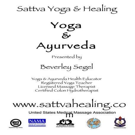 Yoga Ayurveda Workshop for Yoga Studios