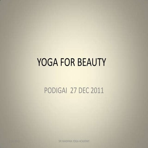 Yoga for beauty