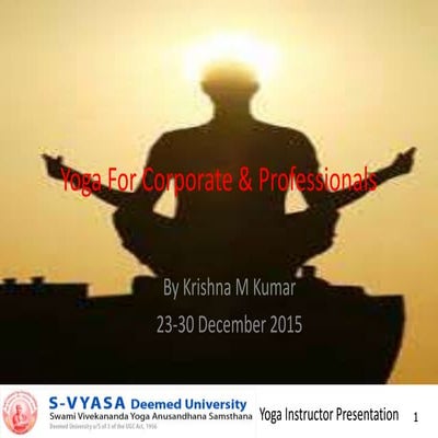 Yoga for corporate and professionals