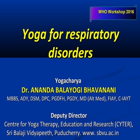 Yoga for respiratory disorders