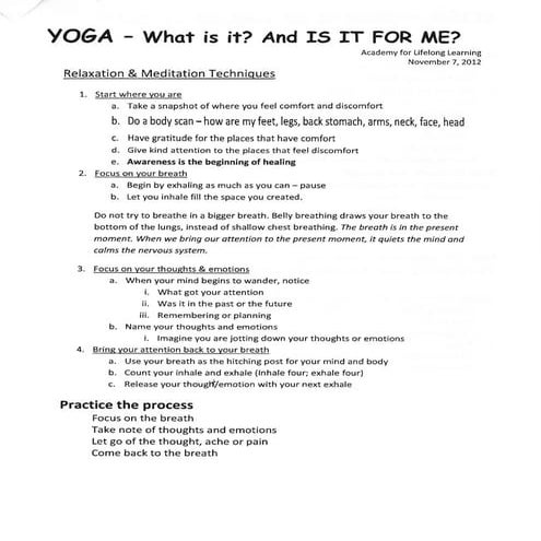 Yoga - Barbara Morrison