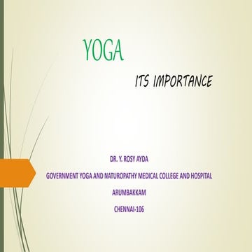 YOGA AND ITS IMPORTANCE