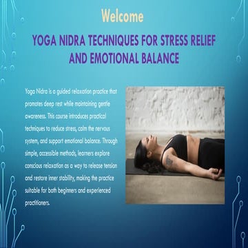 Prectice and Benefits of Yoga Nidra | PPTX