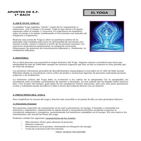 Yoga relajación masaje