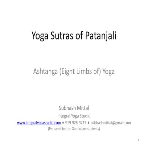Yogasutra Intro