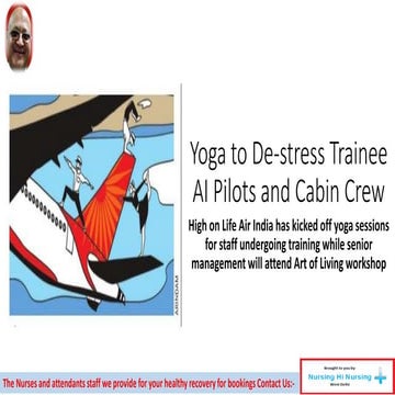 Yoga to de stress trainee ai pilots and cabin crew